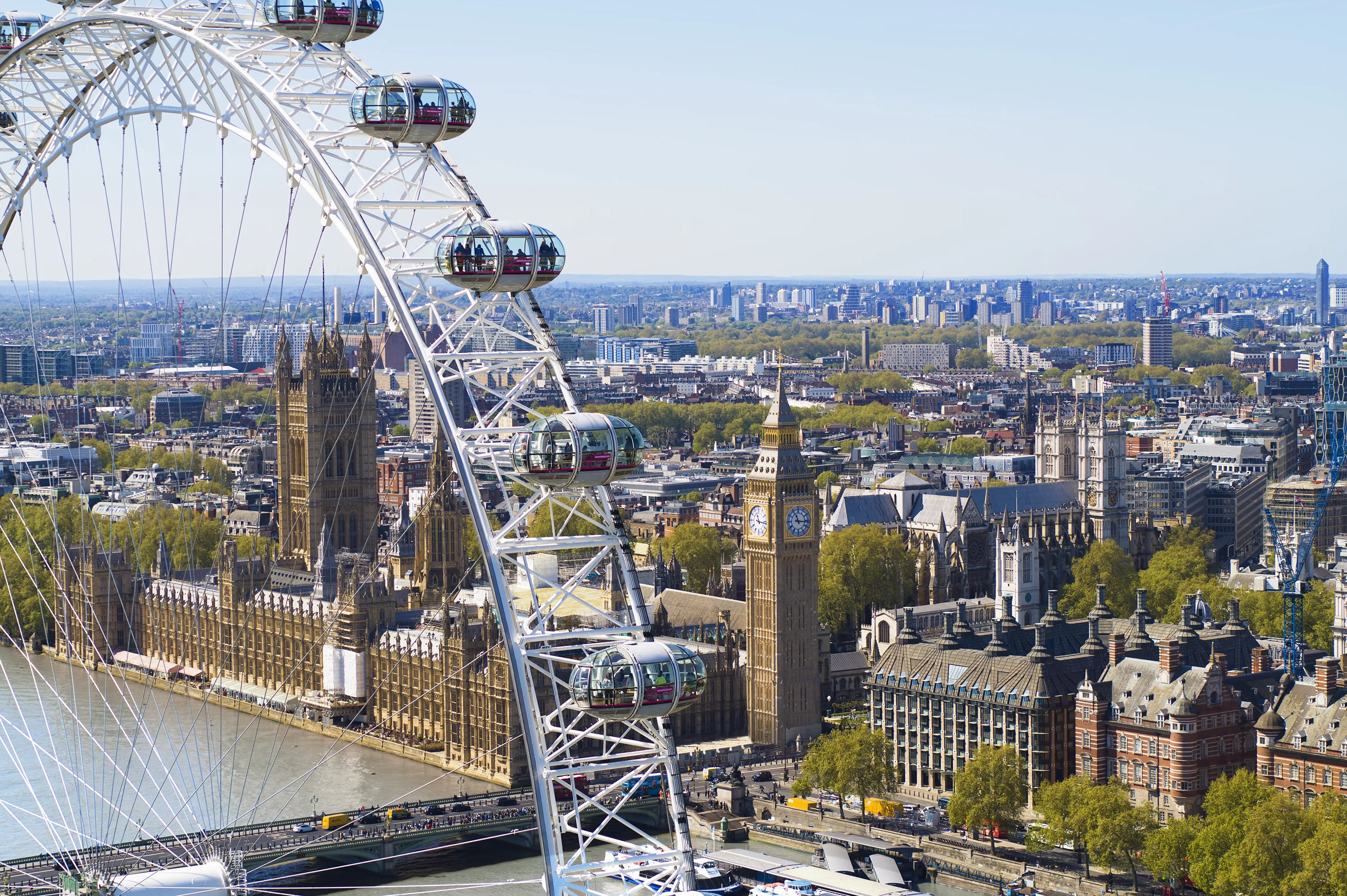 scenic shot of the London Eye