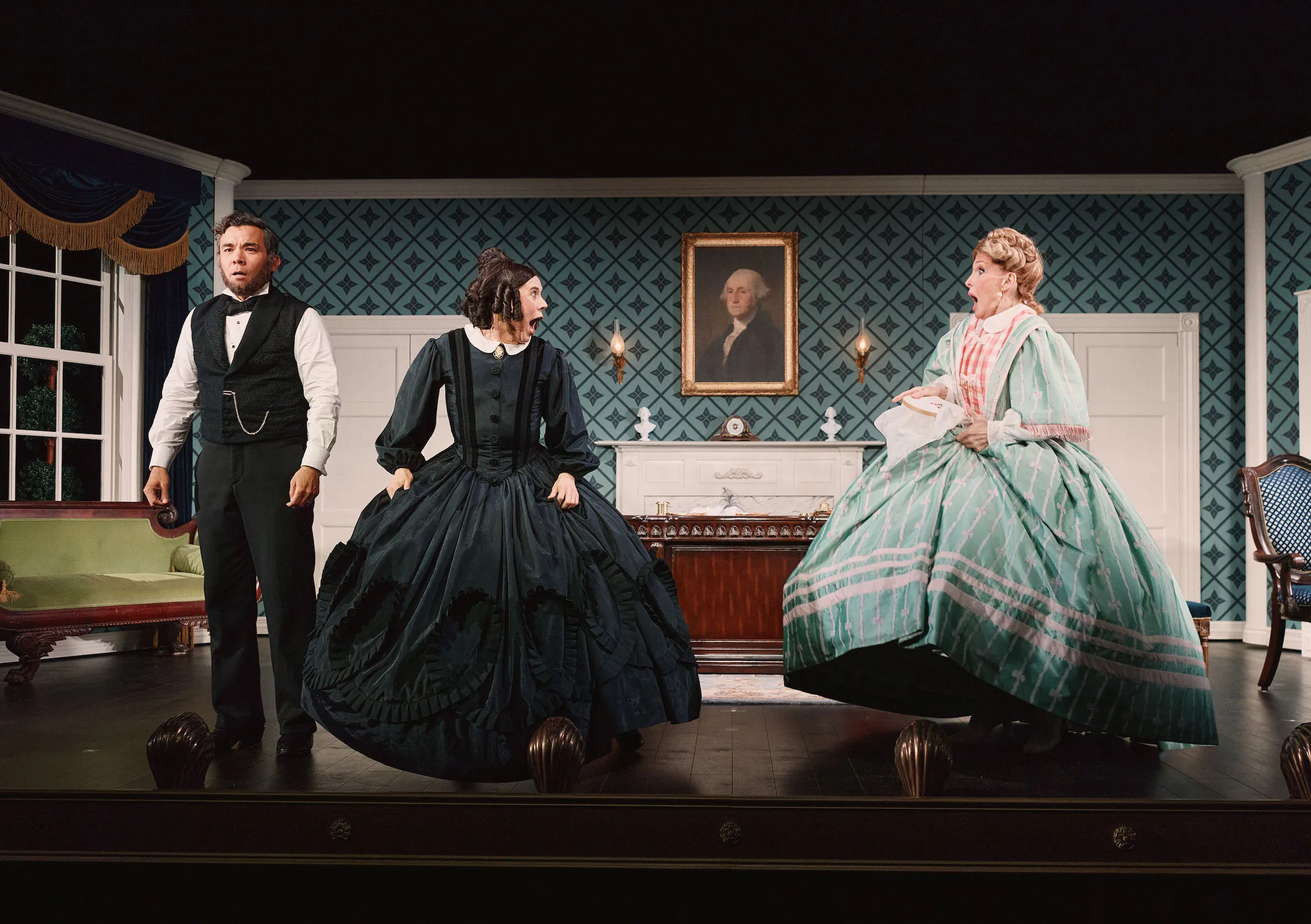 Conrad Ricamora, Cole Escola and Bianca Leigh in Oh, Mary!