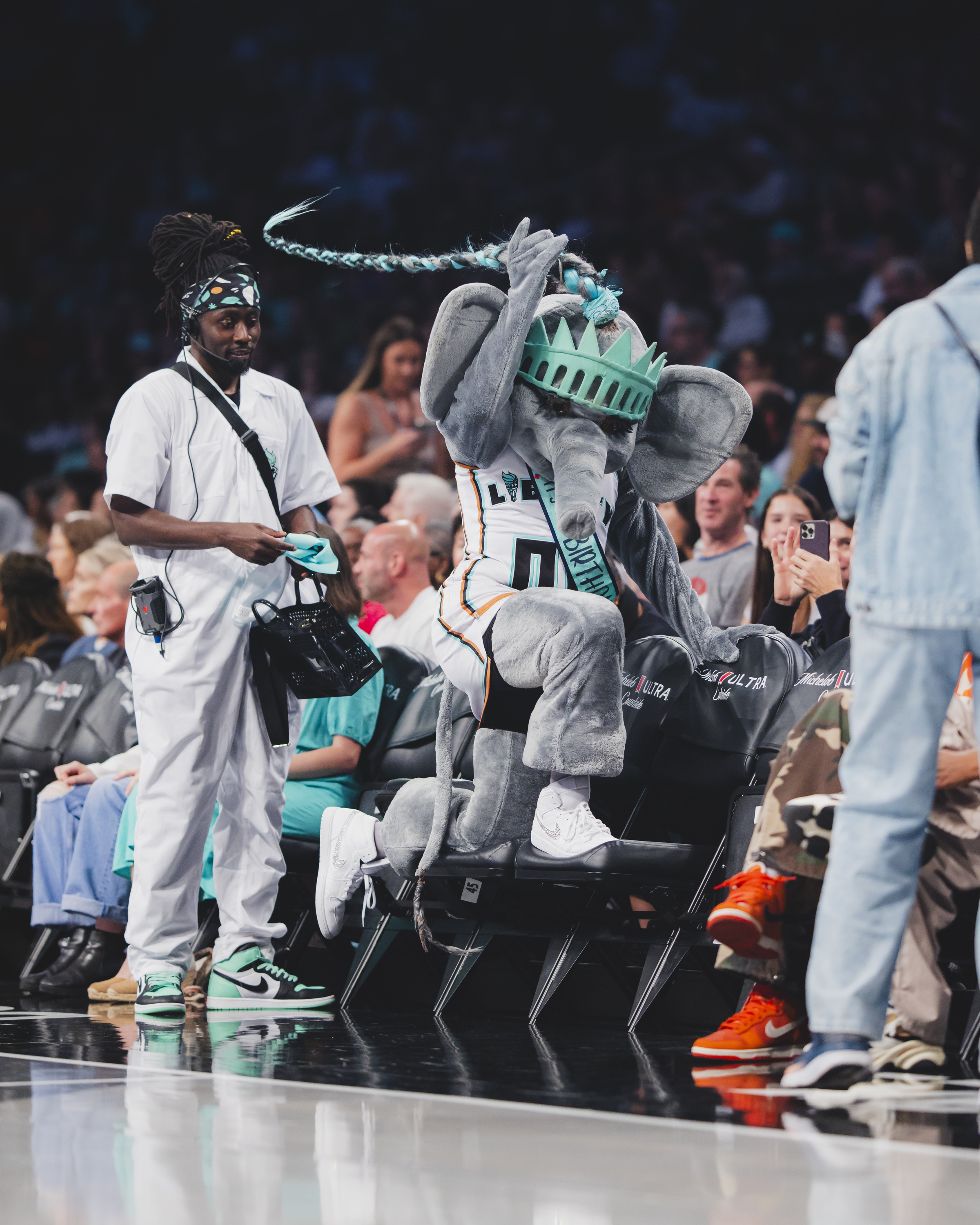 Ellie the Elephant New York Liberty vs Washington Mystics 