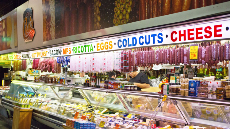 Smallgoods on display at Adelaide Central Market