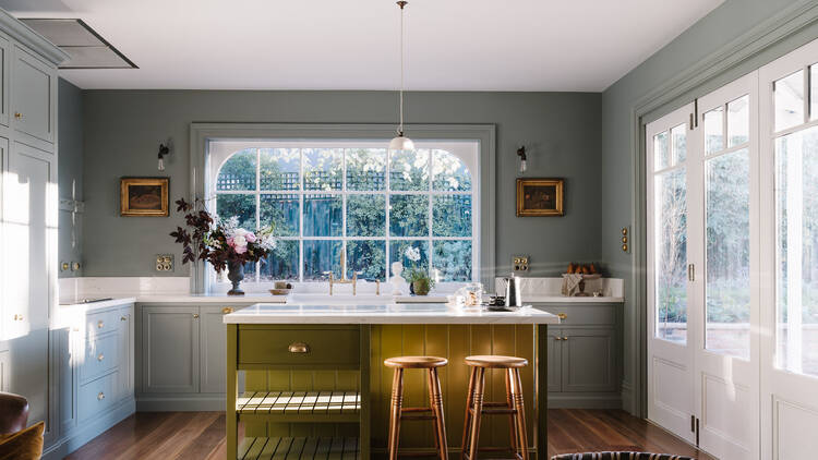 Inside of old European-style kitchen