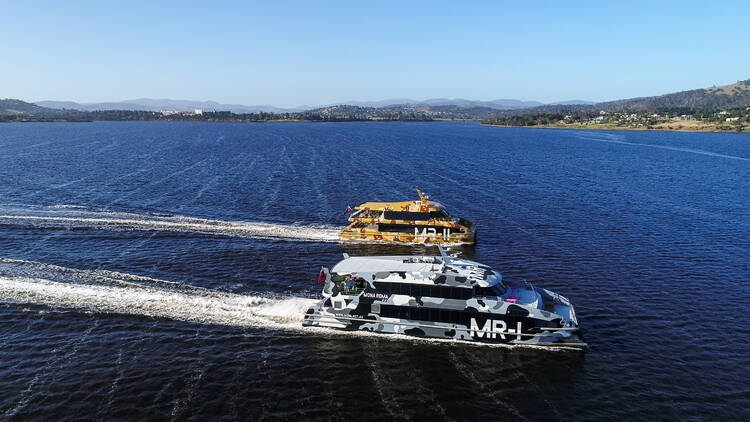 Mona Roma ferries, MR-I and MR-II on the Derwent River