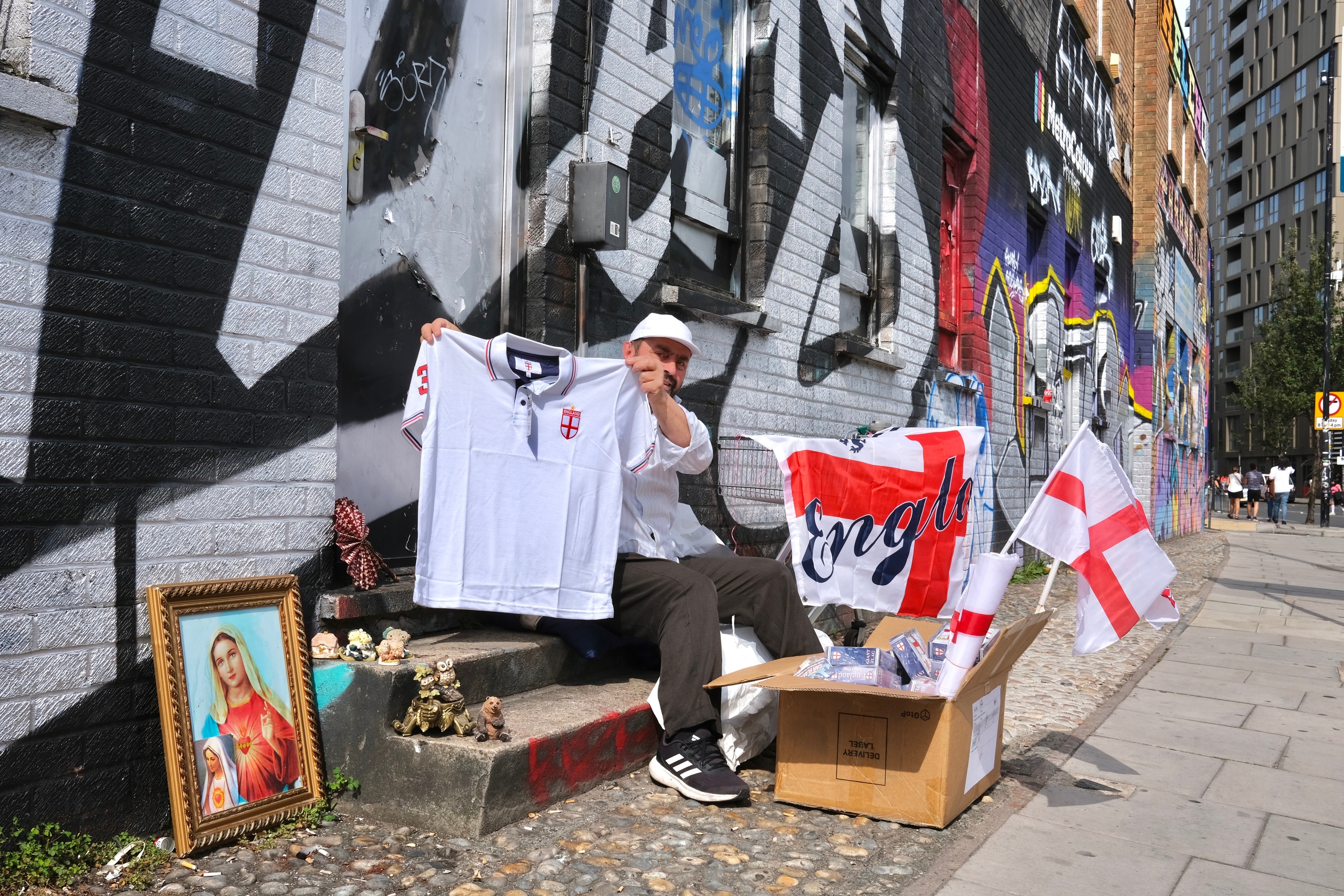 London football merchandise during Euro 2024 final