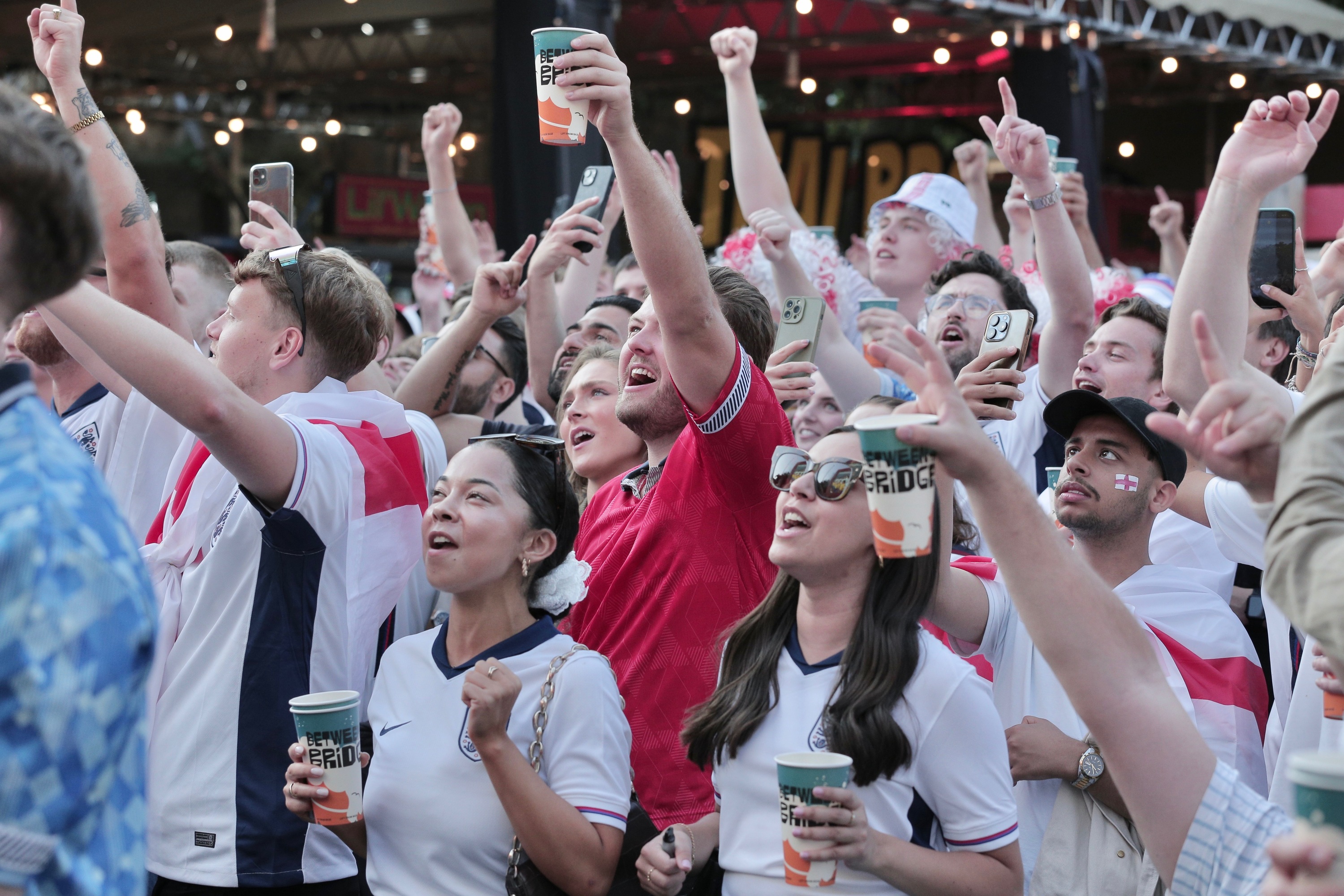 England fan in central London