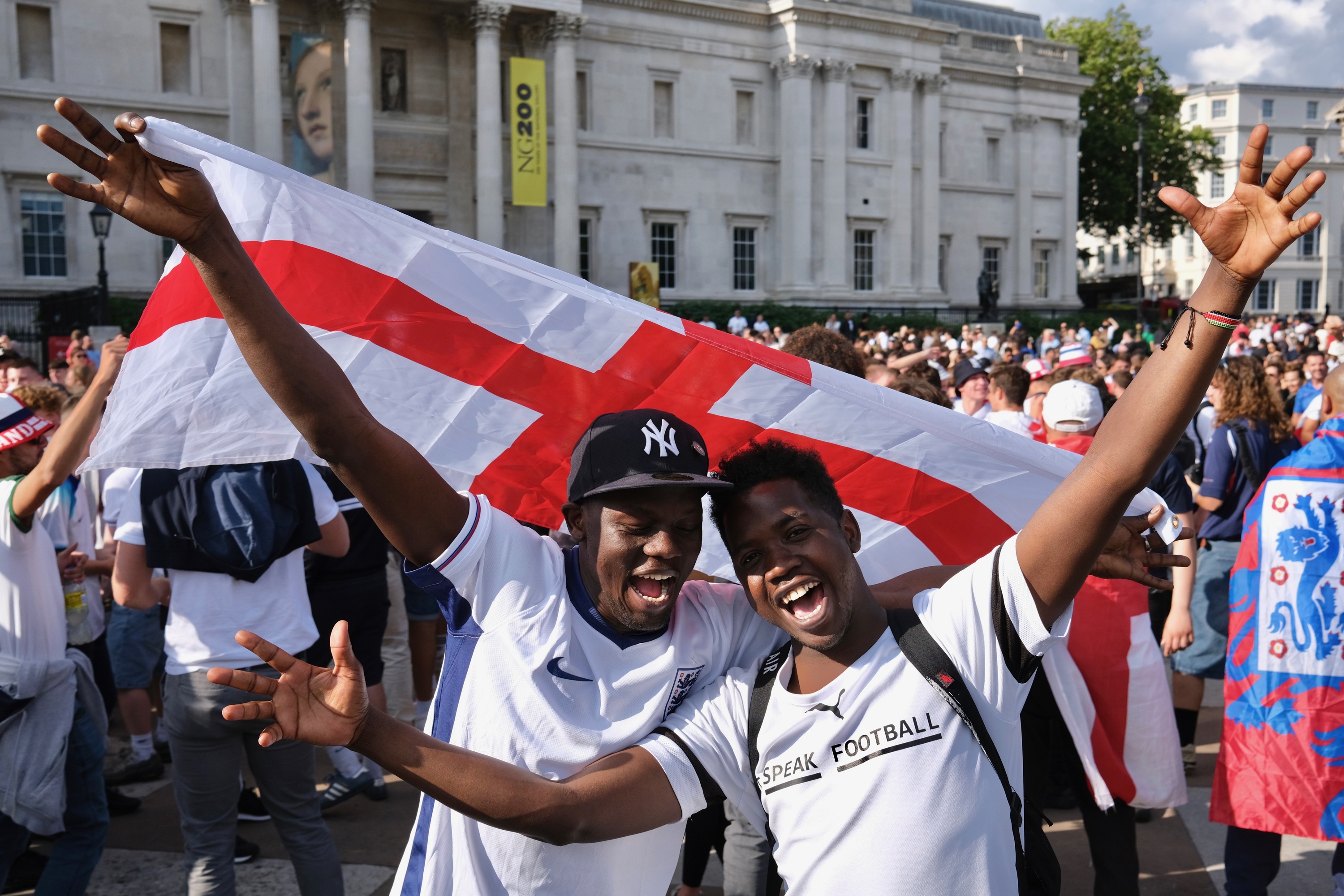 England fan in central London