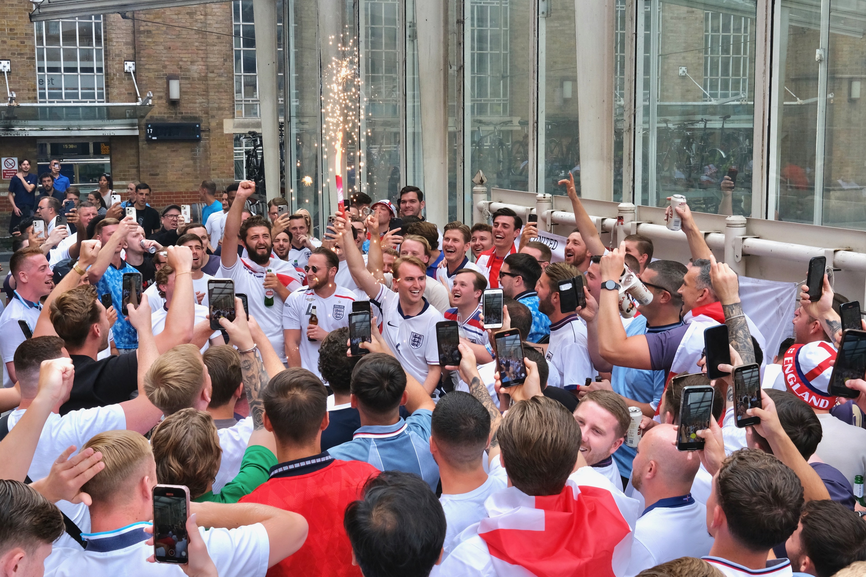 England fans in central London