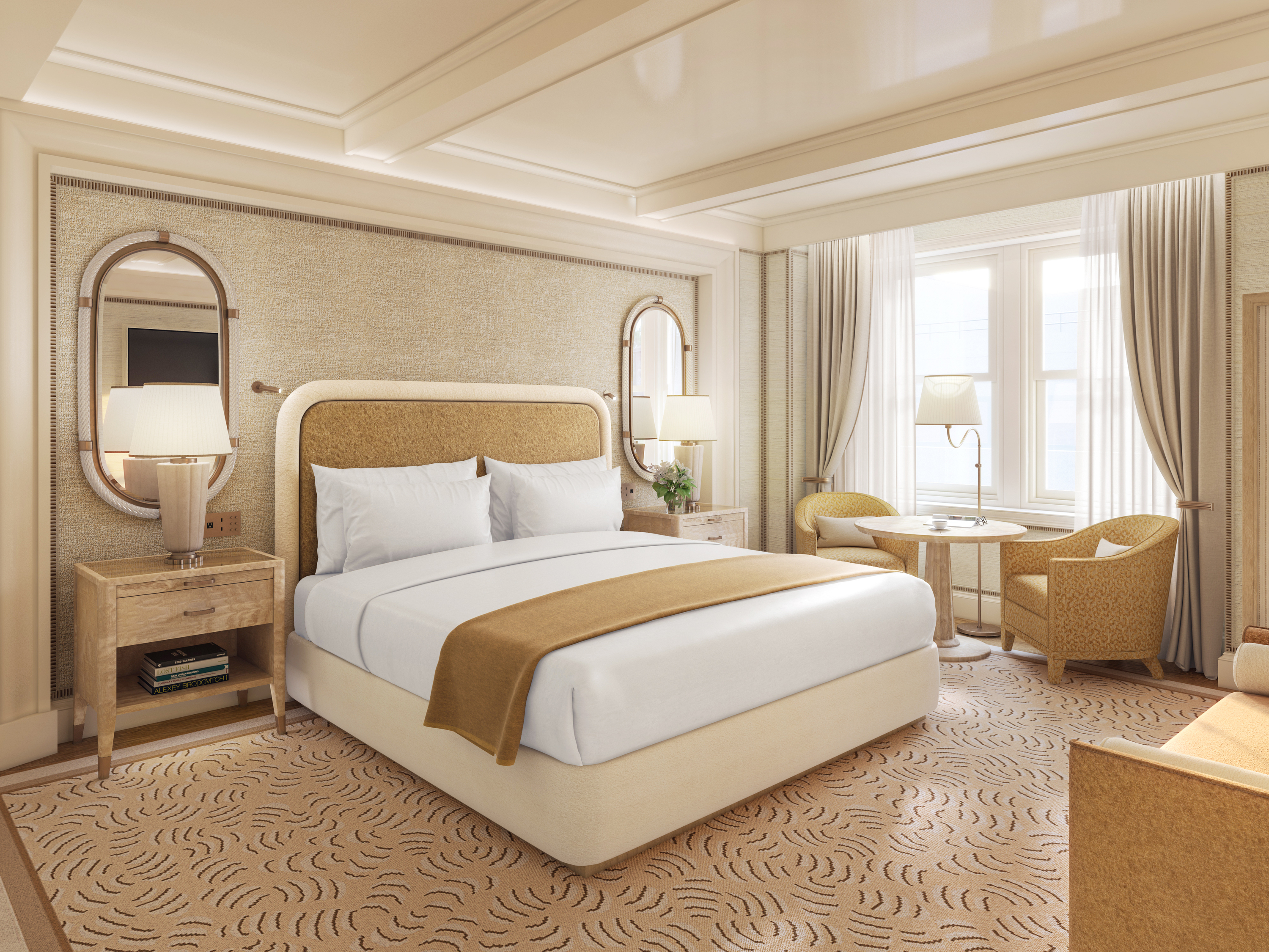 A rendering of a suite inside The Surrey on the Upper East Side