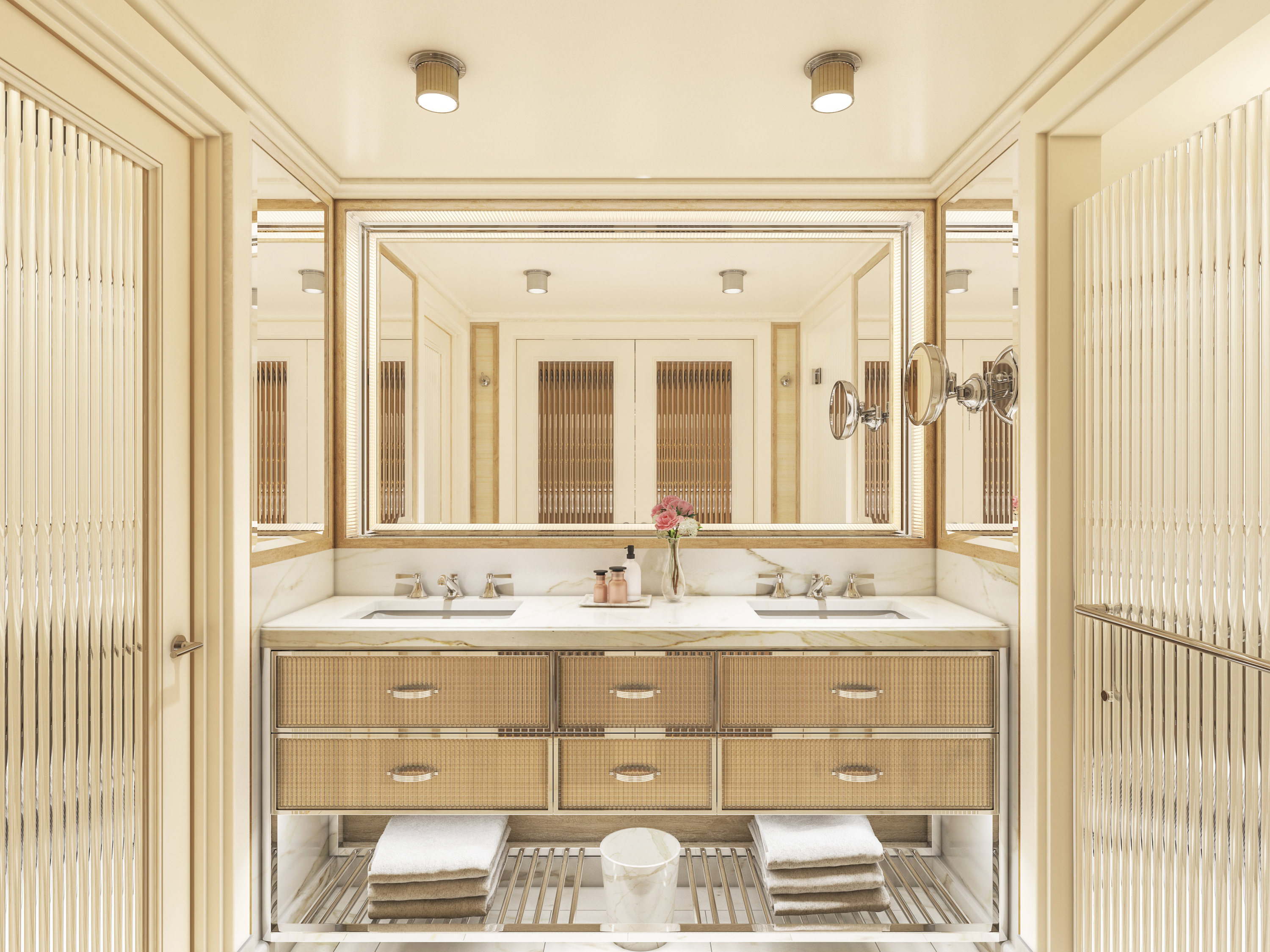 A rendering of a bathroom inside The Surrey on the Upper East Side