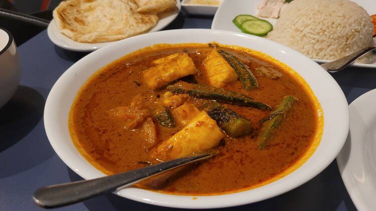 A fish and okra curry