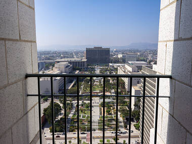 View the cityscape from atop Los Angeles City Hall View the cityscape from atop Los Angeles City Hall