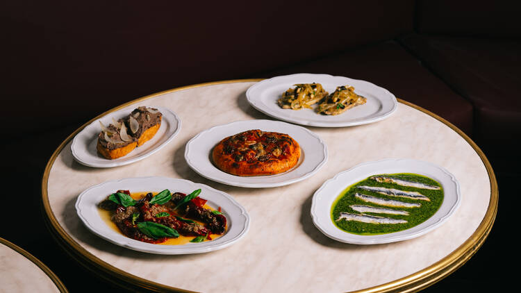 Assorted plates at Enoteca Zingara.