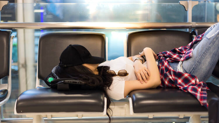 Sleeping at the airport