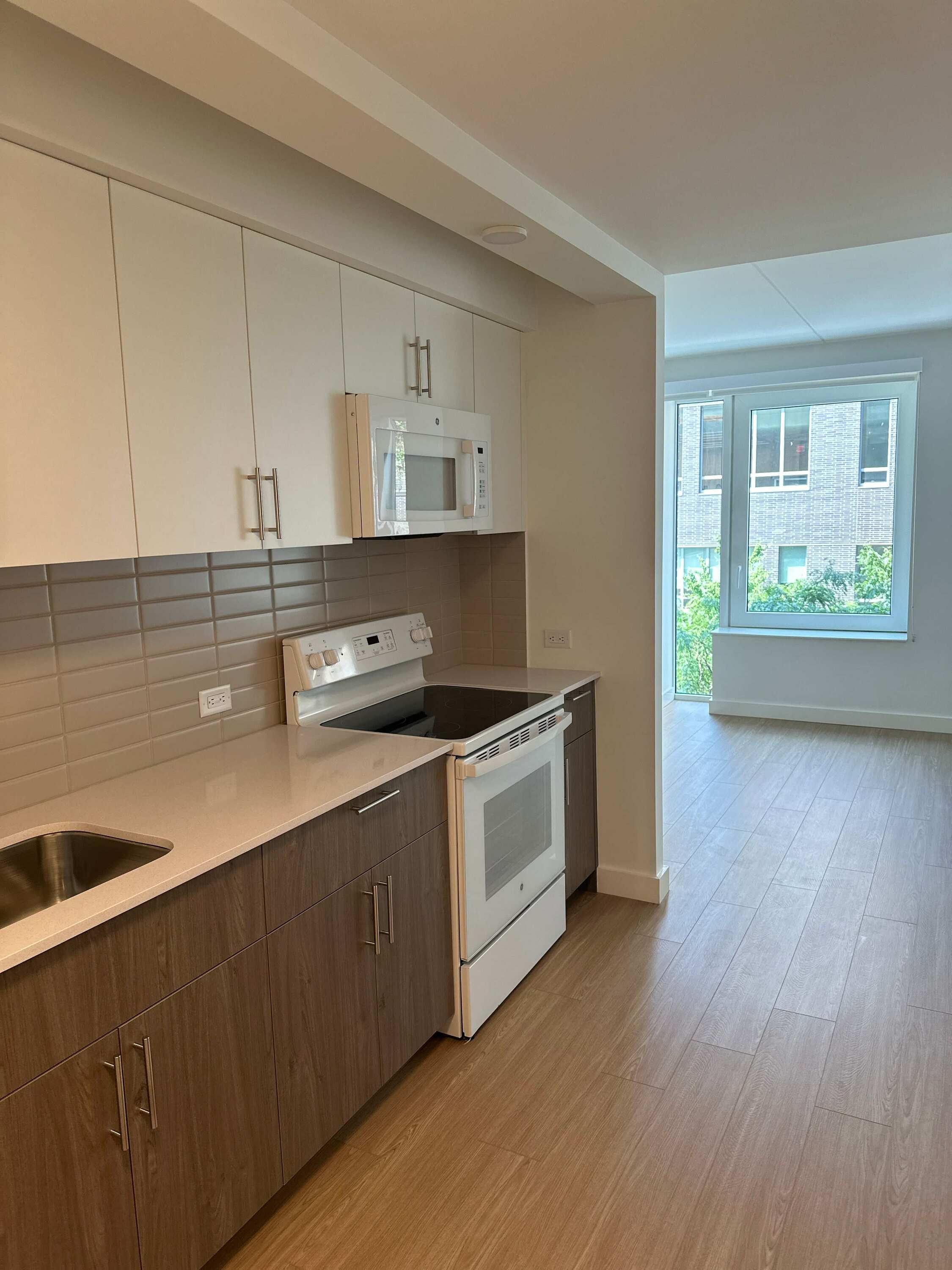 Inside one of the Affordable housing units on Broome Street - the kitchen