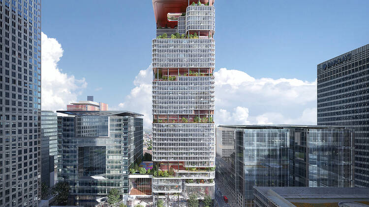 Image of proposed changes to the HSBC skyscraper in Canary Wharf