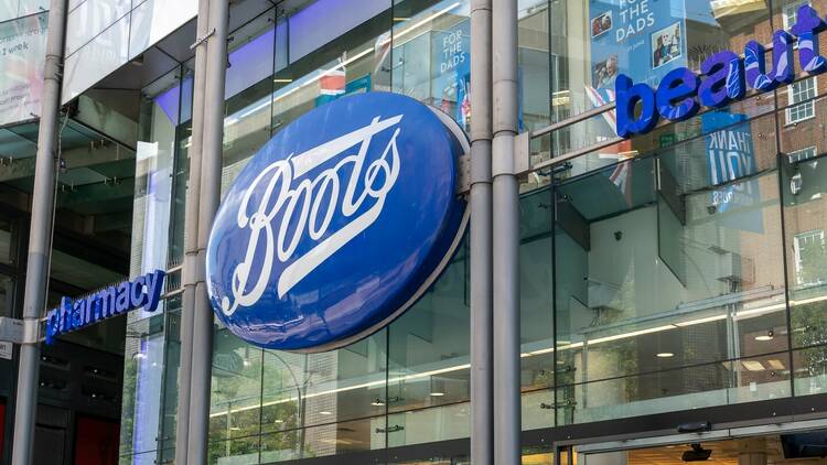 Boots store in London, UK