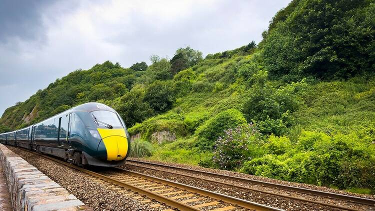 High speed train line in northern England