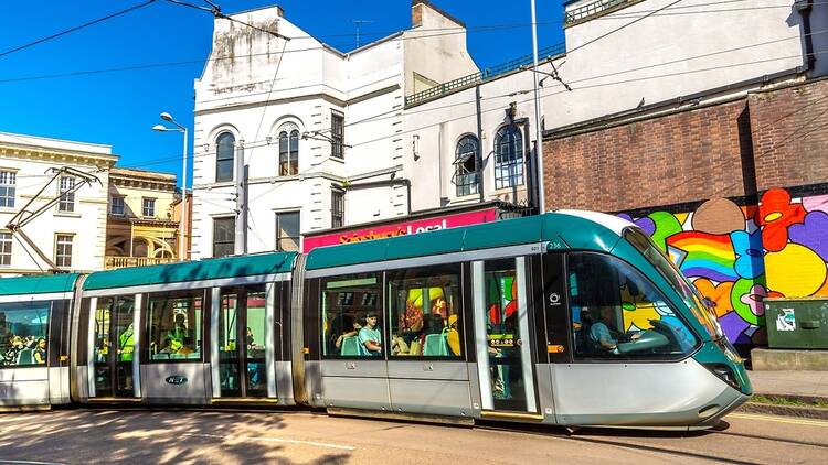 Tram in Nottingham, UK