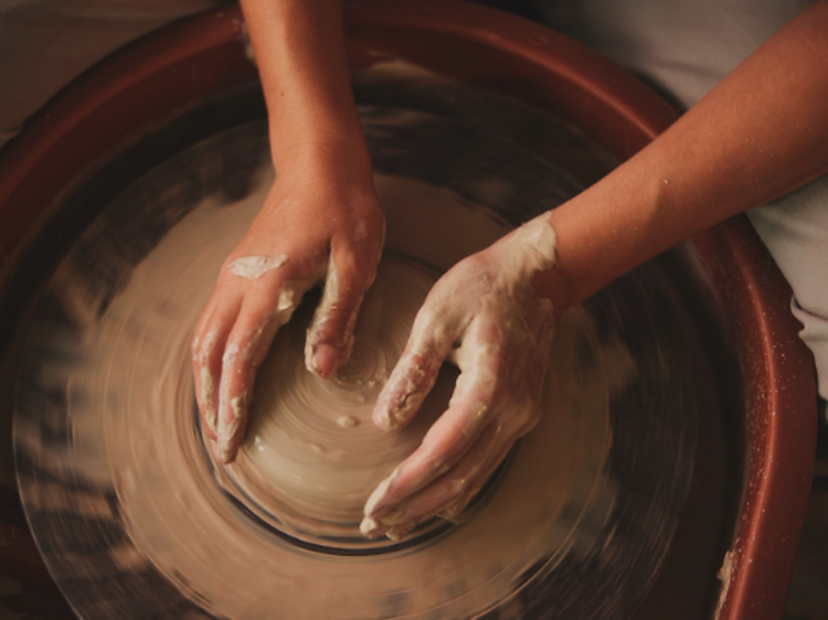 A pottery class