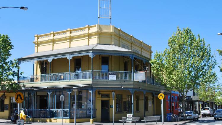 A country pub with an old-fashioned exterior. 