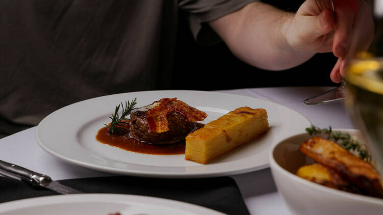 Plate of Italian food