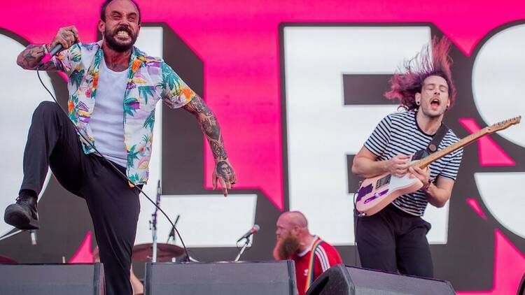 Idles band performing live