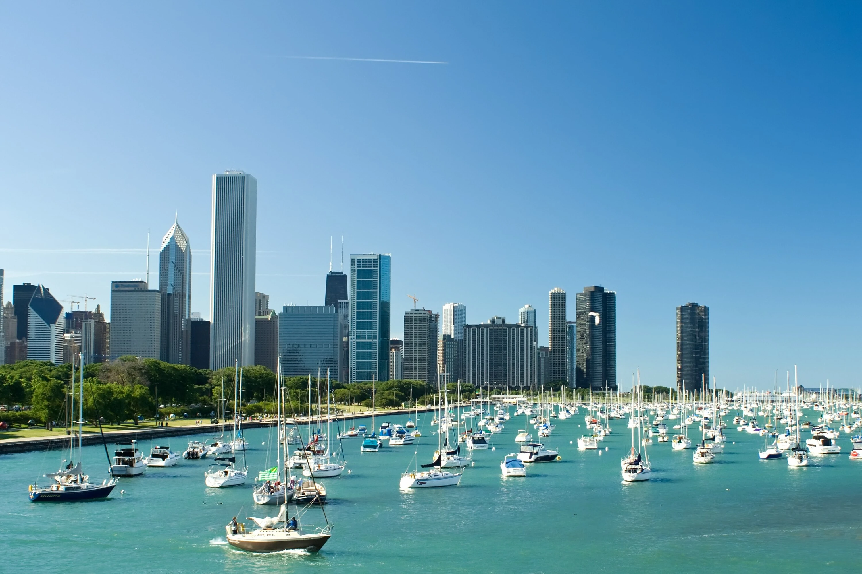 boats on lake michigan