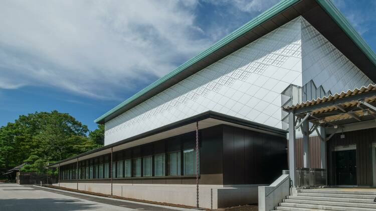 The museum architecture is a showcase of contemporary Japanese design