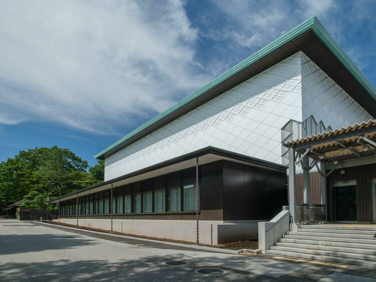 The museum architecture is a showcase of contemporary Japanese design