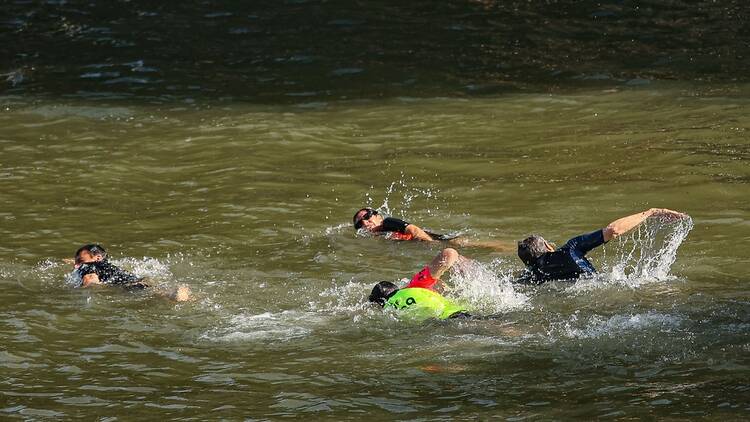 Swimmers in the Seine, Paris Olympics 2024