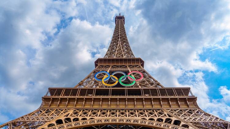 The Eiffel Tower in Paris during the 2024 Olympic Games