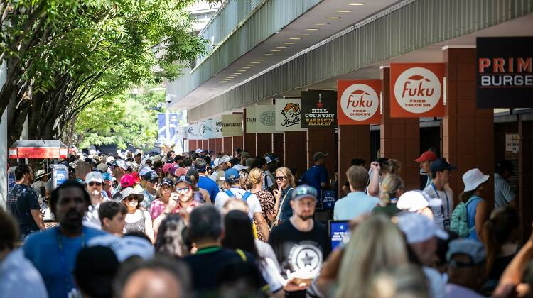  Fans around the grounds at the 2022 US Open, Tuesday, Aug. 30, 2022 in Flushing, NY.