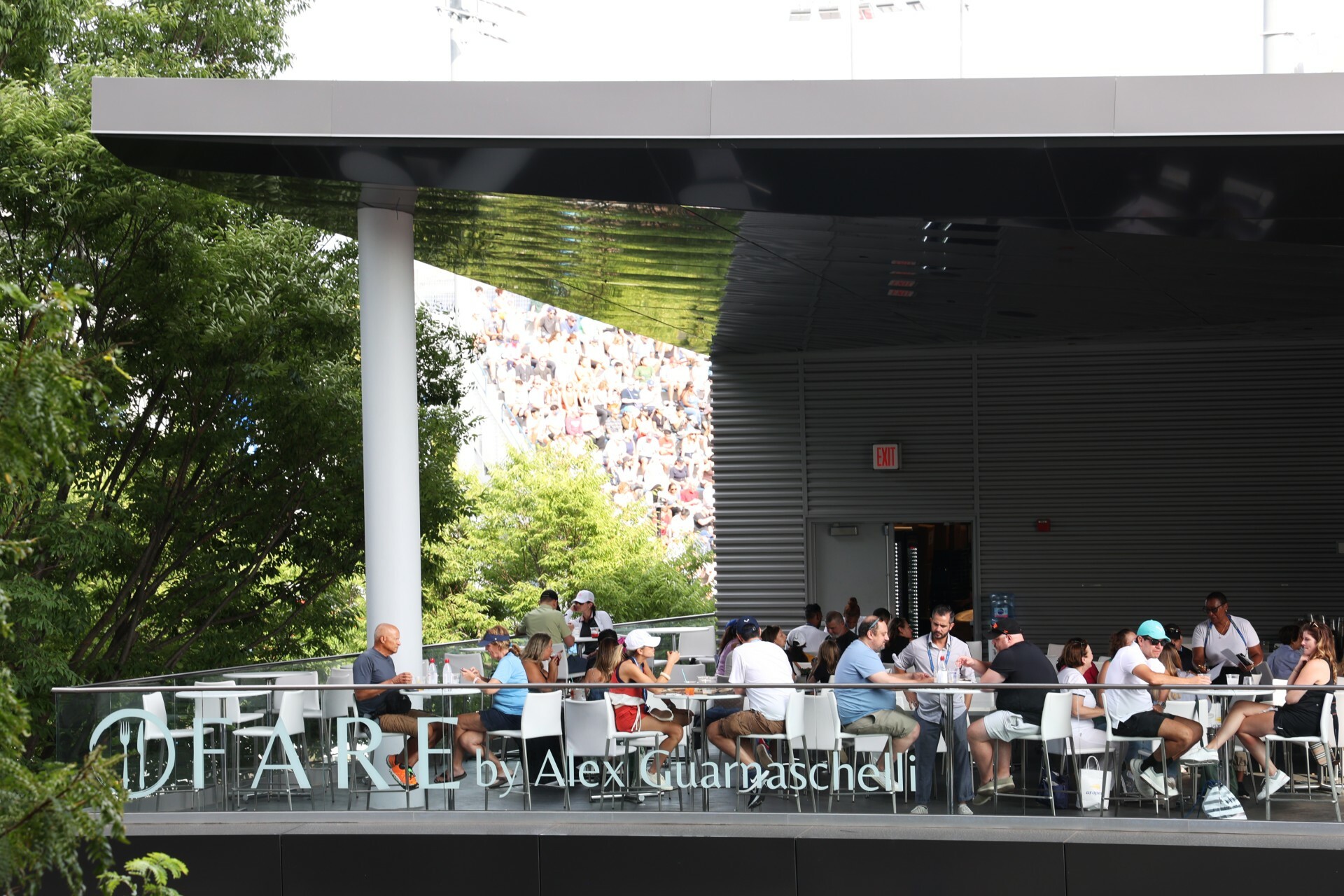  Fans dining at FARE at the US Open