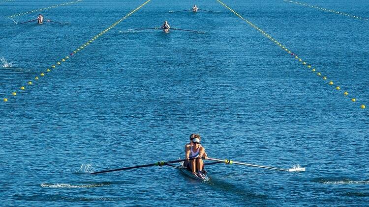 Rowers training in Florida, USA