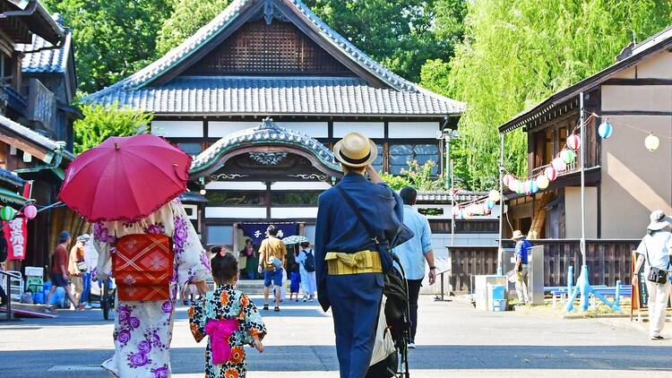 Downtown Summer Evening at Edo-Tokyo Open Air Architectural Museum