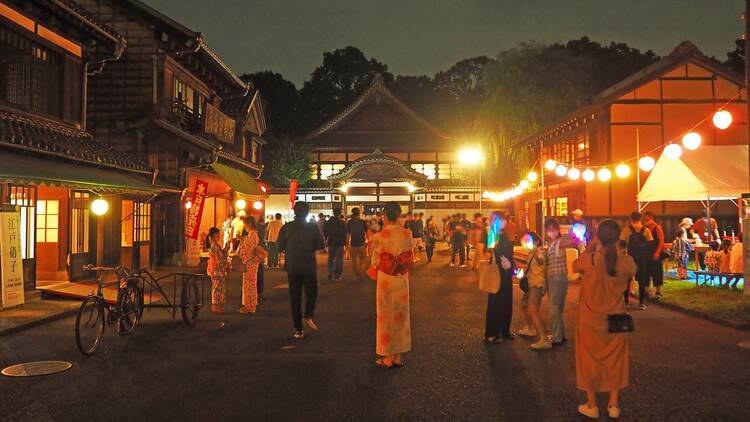 Downtown Summer Evening at Edo-Tokyo Open Air Architectural Museum