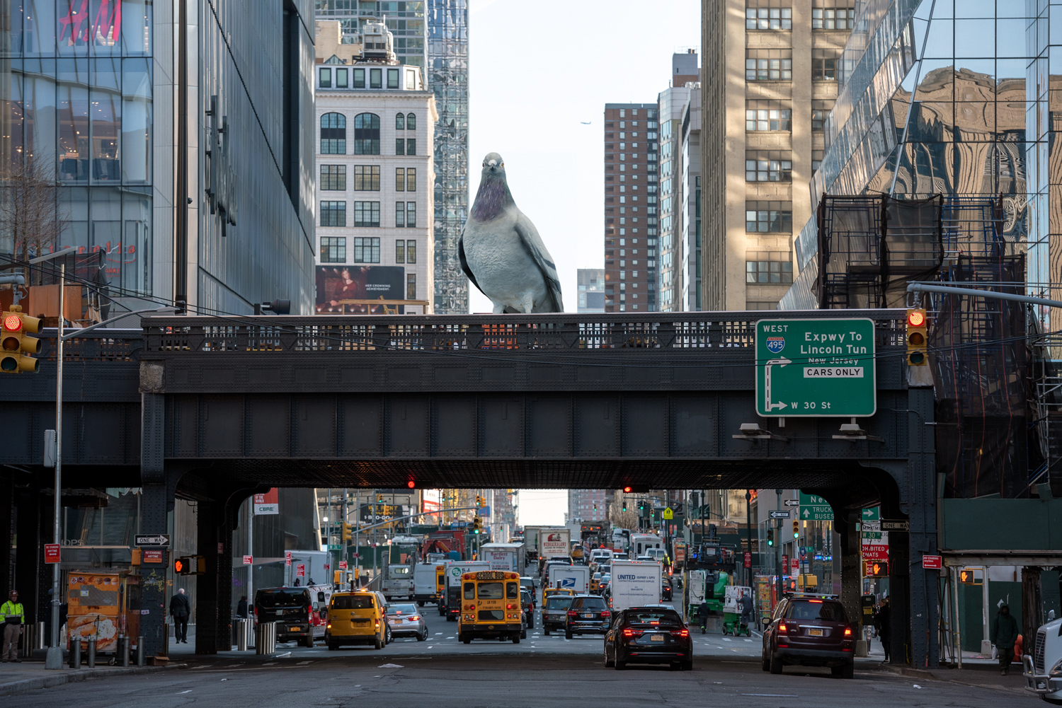 A colossal pigeon sculpture will soon land on the High Line