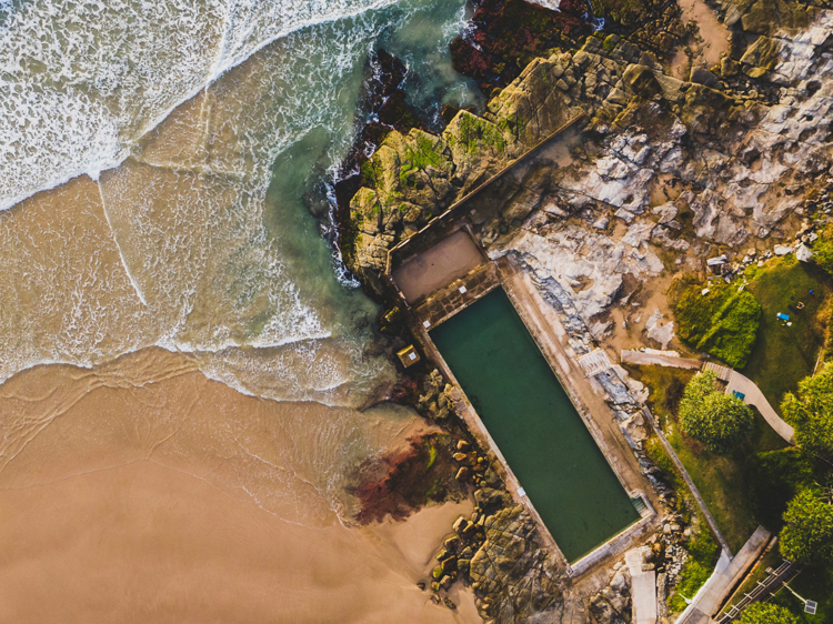 Yamba aerial shot