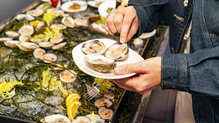 Rooftop at Revere lobster clambake oysters