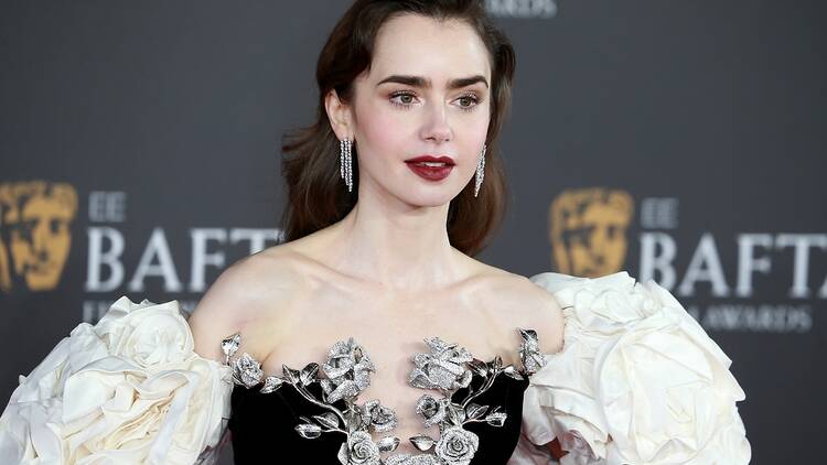 Lily Collins at the BAFTAs