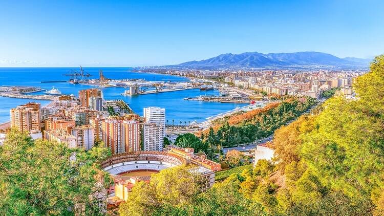 Aerial view of Malaga