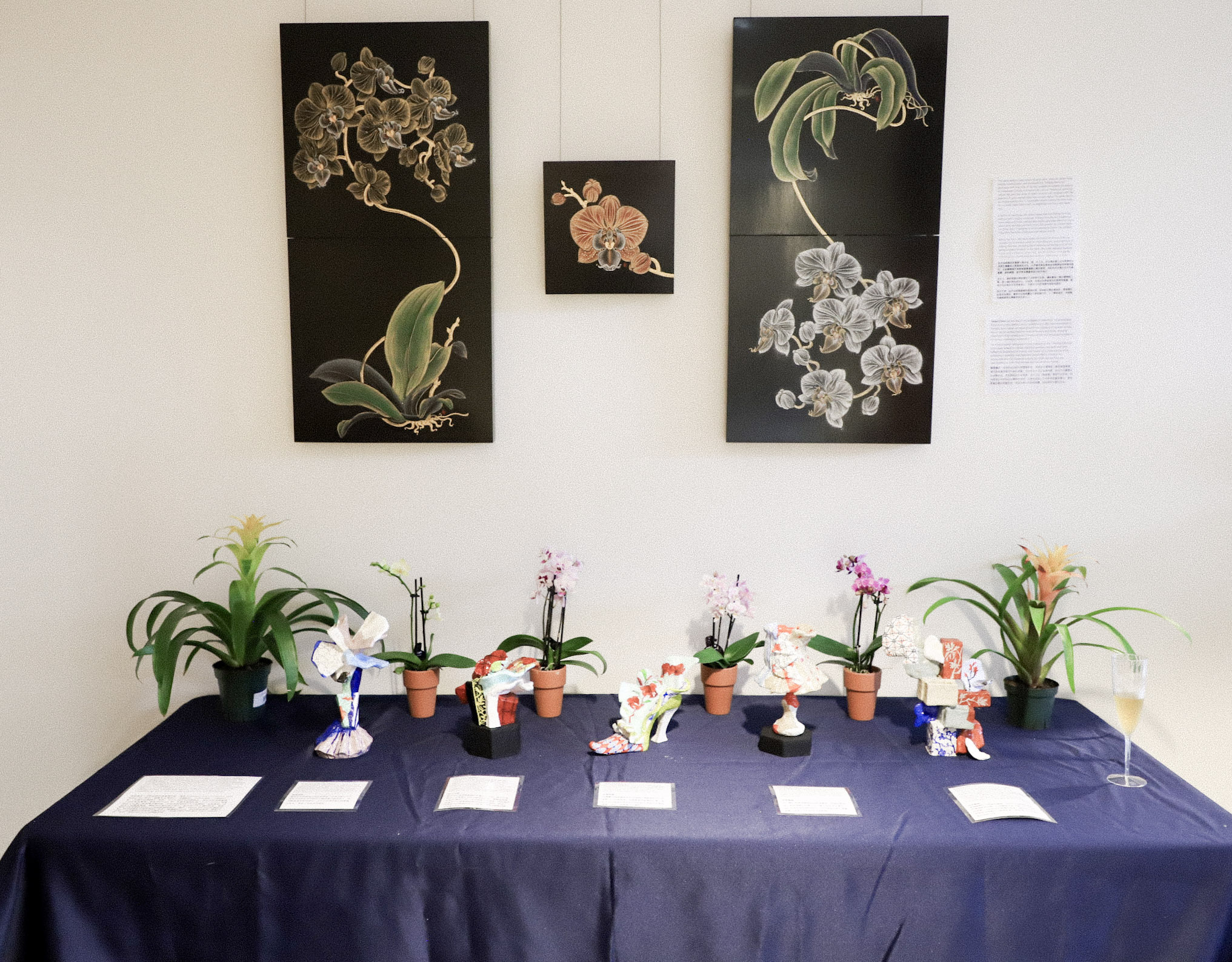 Artwork inspired by orchids at Taiwan: A World of Orchid at the Queens Botanical Garden 