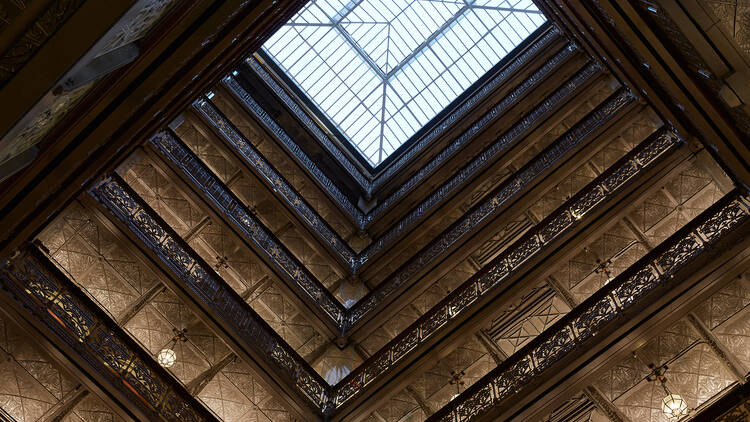 The atrium at the Beekman Hotel and Bar Room