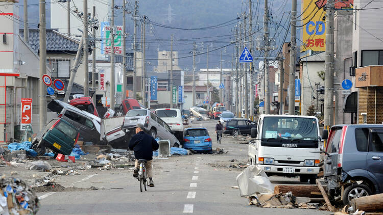 日本311地震大船渡市