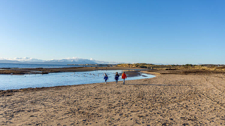 Stevenston Beach near Saltcoats in Ayrshire, Scotland