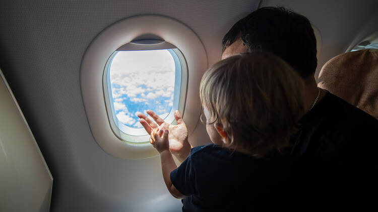 Kid on a plane