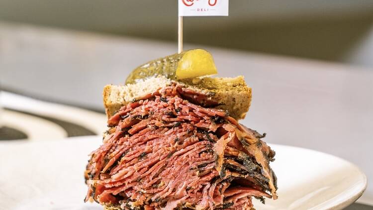 Carnegie Deli pastrami sandwich