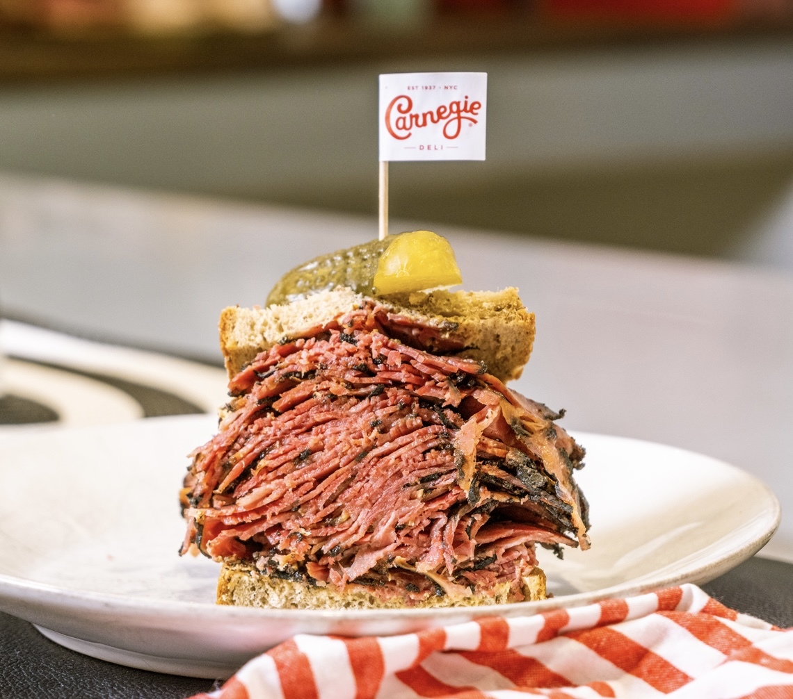 Carnegie Deli pastrami sandwich