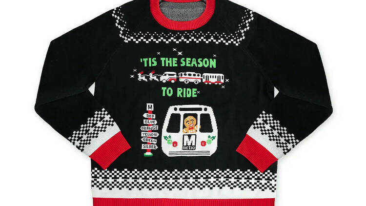 DC Metro holiday sweater