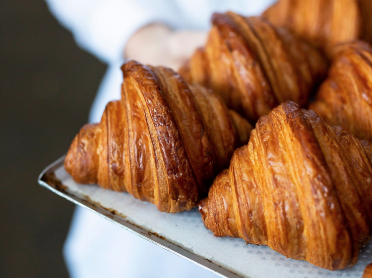 Tray of croissants