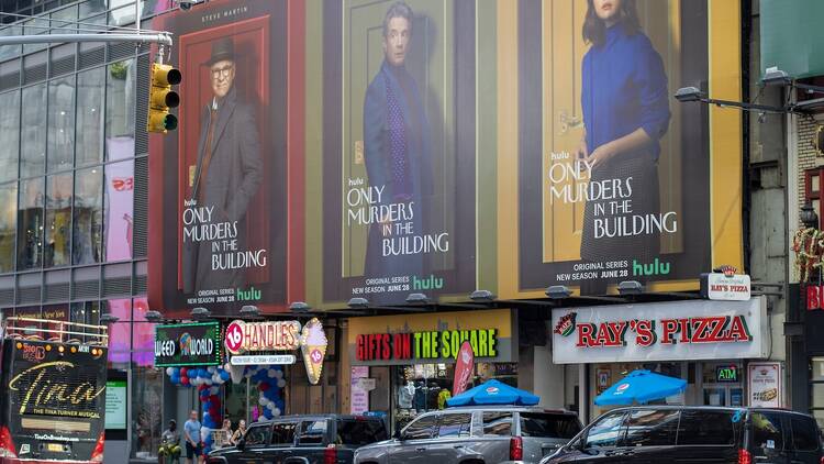 Hulu billboard is seen on the 7th Avenue in Times Square, Midtown Manhattan, New York City.